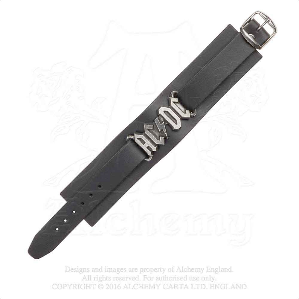 Alchemy AC/DC - Logo Armband - Silberfarben/Schwarz